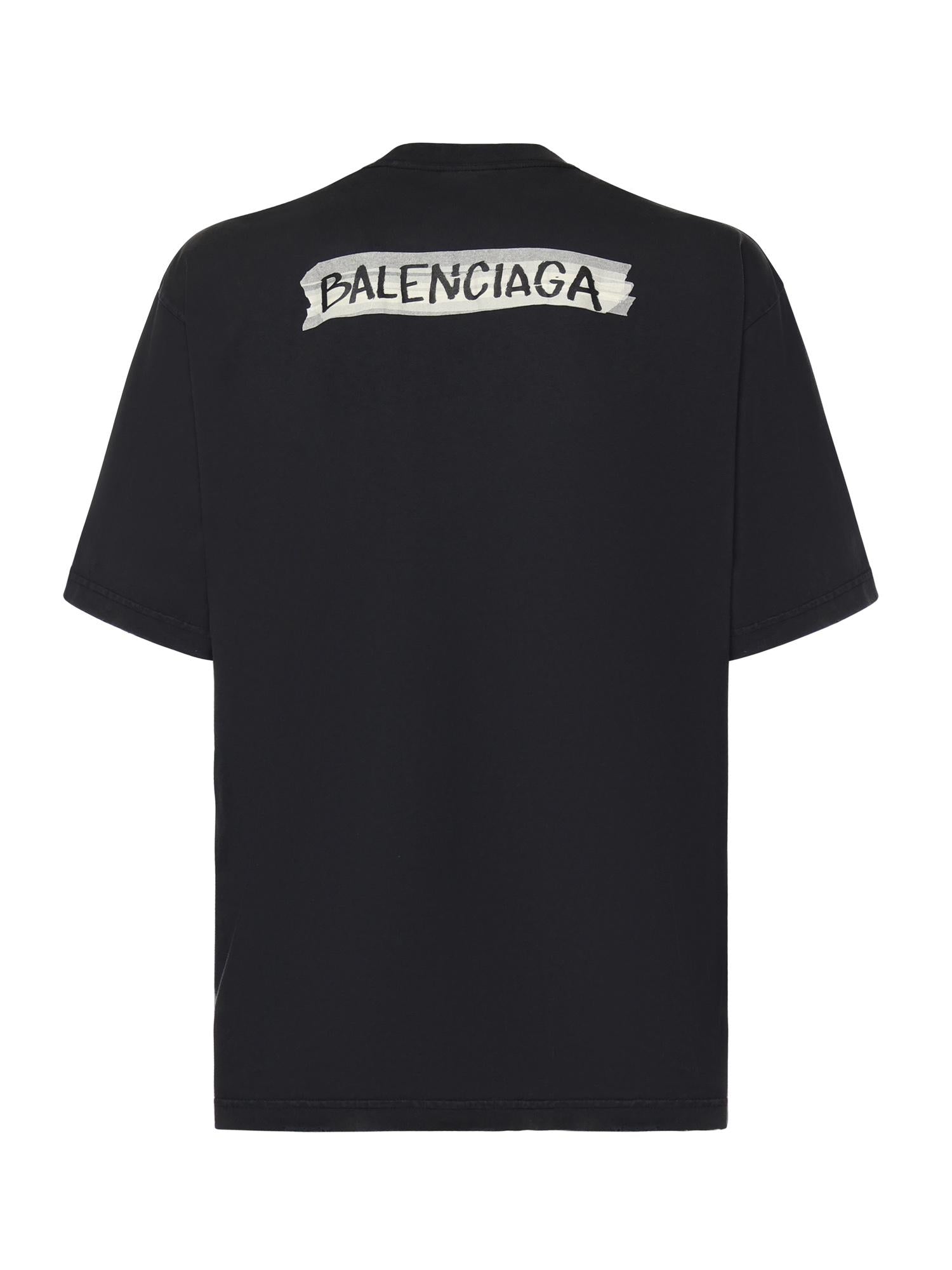 T-Shirt Masking Tape in jersey 764235 TTVL61041 BALENCIAGA 