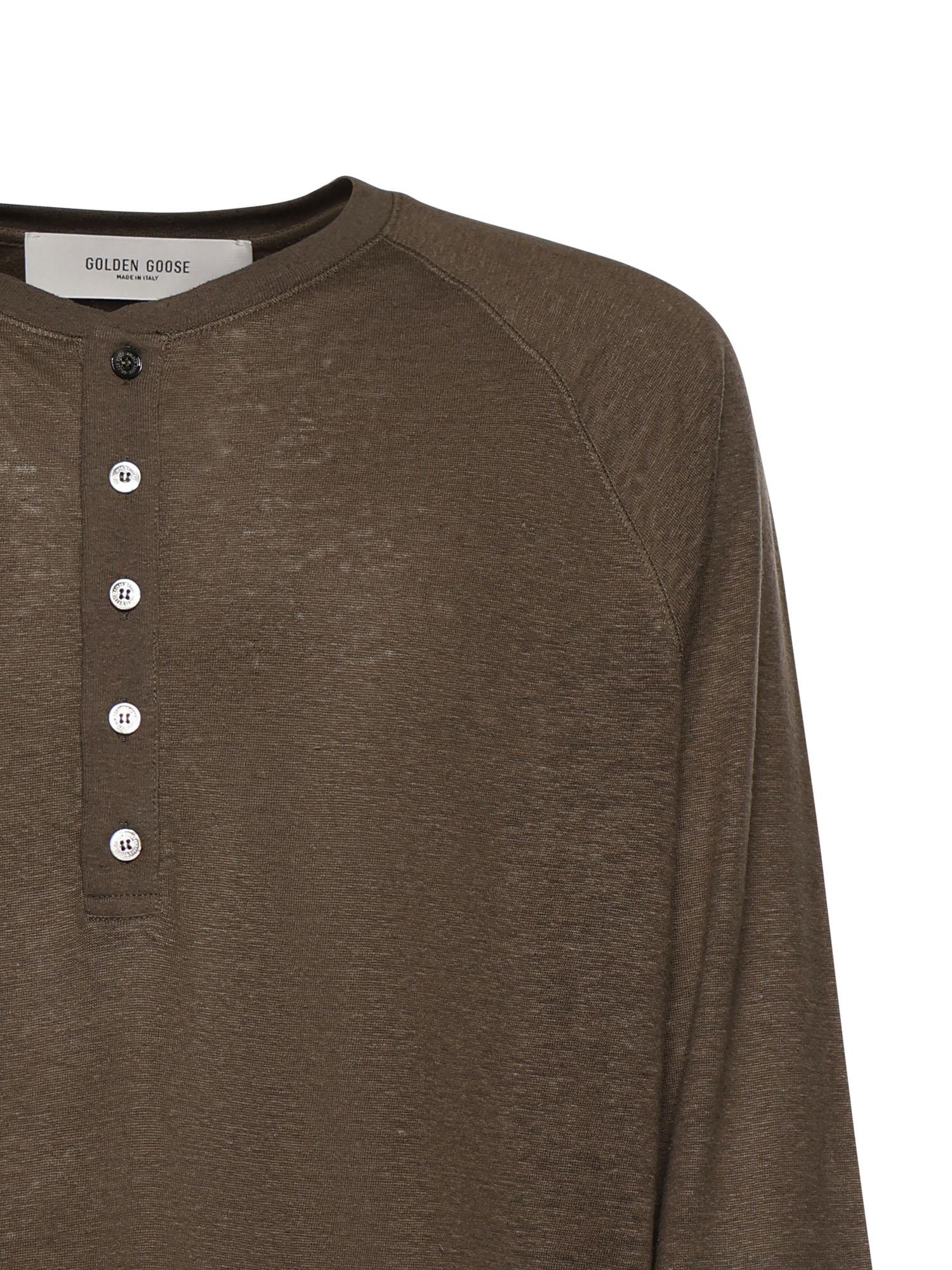 Maglia in jersey di lino GMP02013 P00237460545 GOLDEN GOOSE 