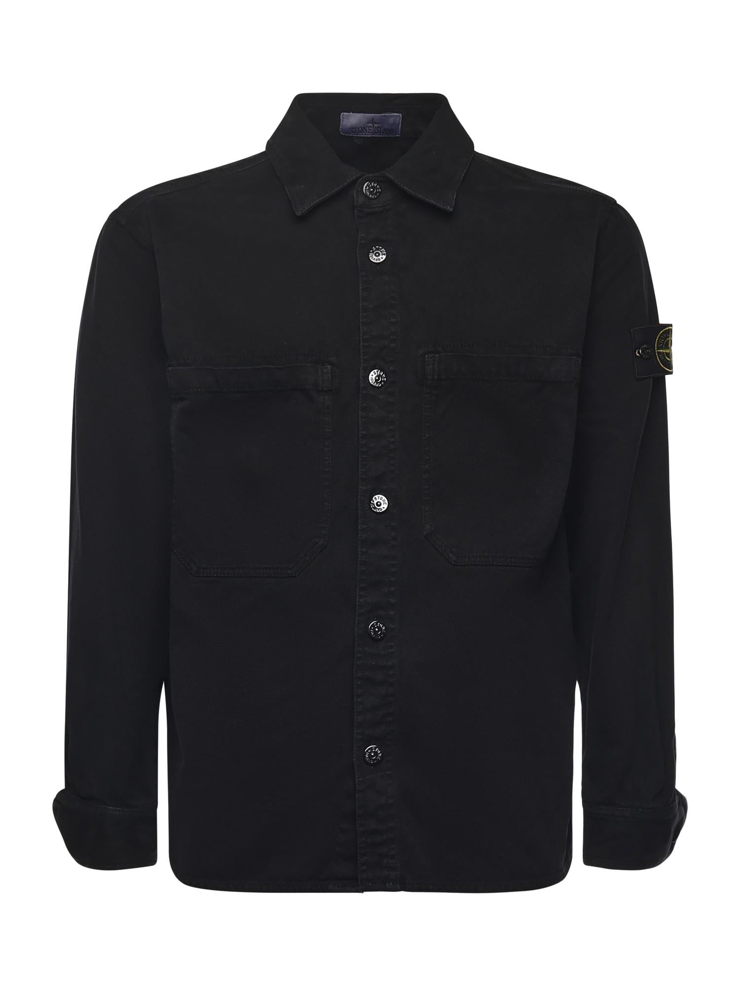 Overshirt in cotone biologico con logo K2S151200025 S0184V0129 STONE ISLAND 