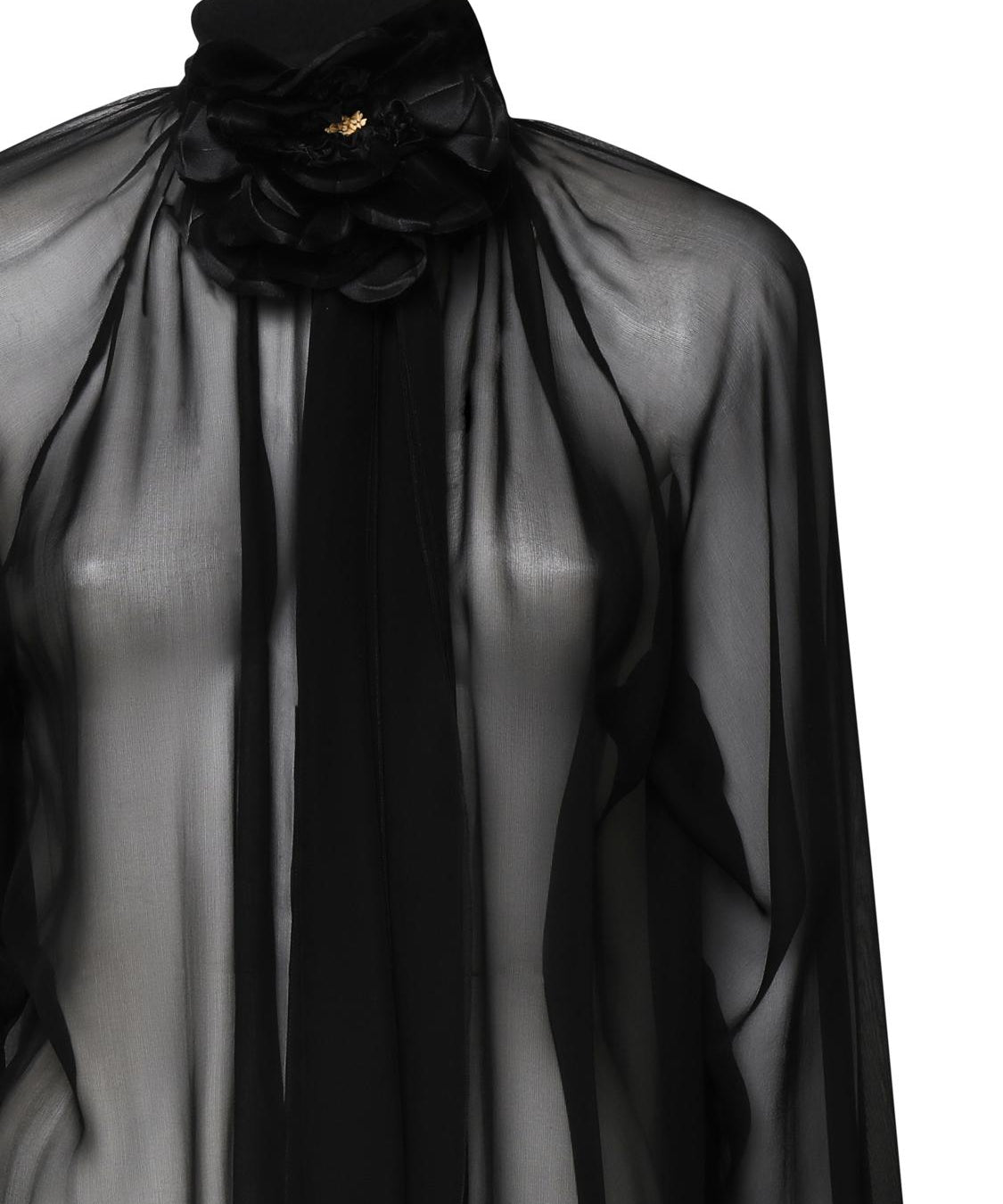 Camicia Rose di chiffon trasparente F5S25T FU1ATN0000 DOLCE & GABBANA 