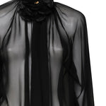 Camicia Rose di chiffon trasparente F5S25T FU1ATN0000 DOLCE & GABBANA 