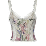 Top Poppy in cotone 266102 CREAM CHARO RUIZ 
