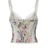 Top Poppy in cotone 266102 CREAM CHARO RUIZ 