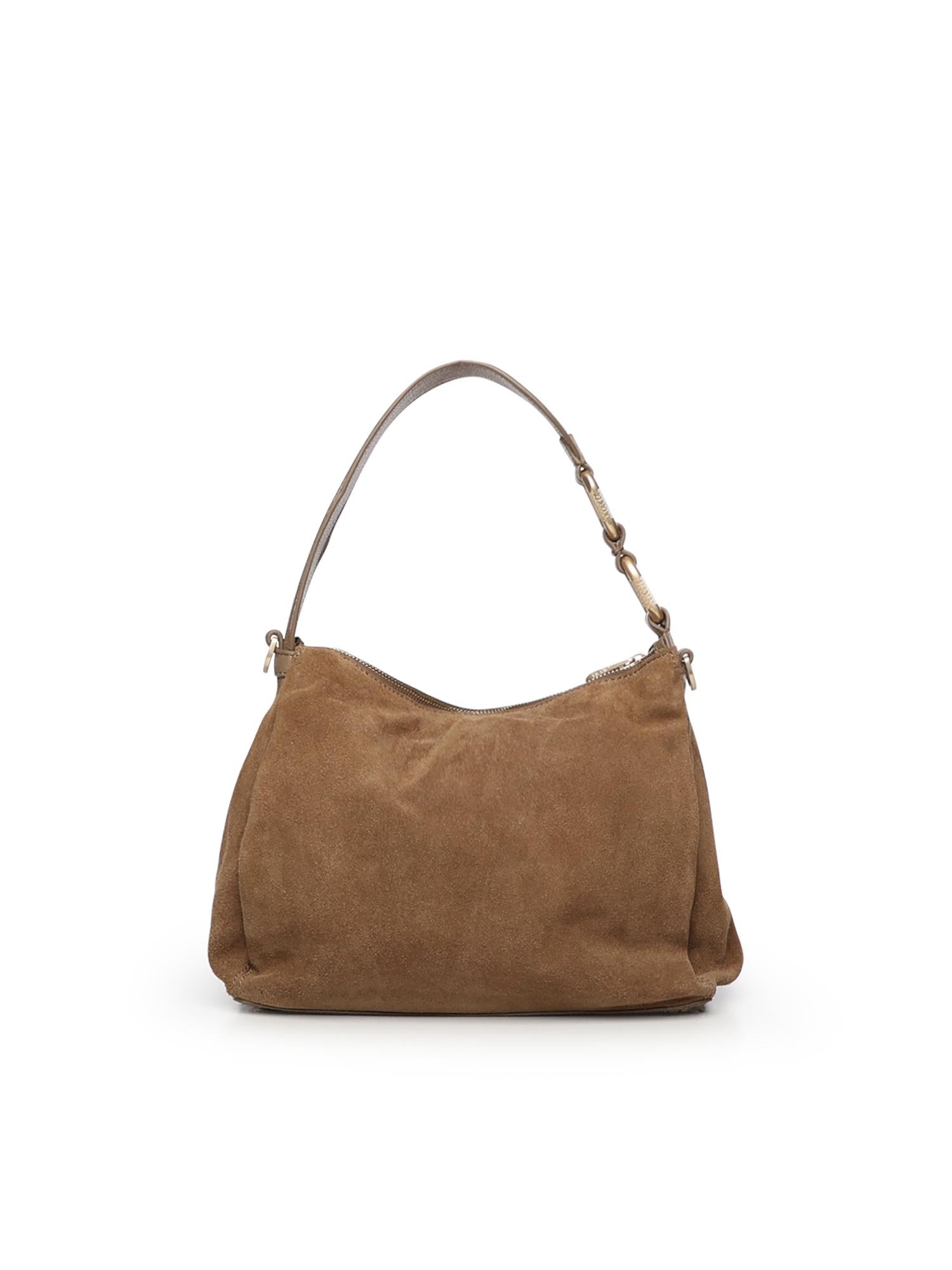 Borsa a spalla in camoscio BIBP9DP01C TAUPE BIASIA 