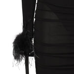 Abito longuette con drappeggio 105780 A2GSZ99 PINKO 