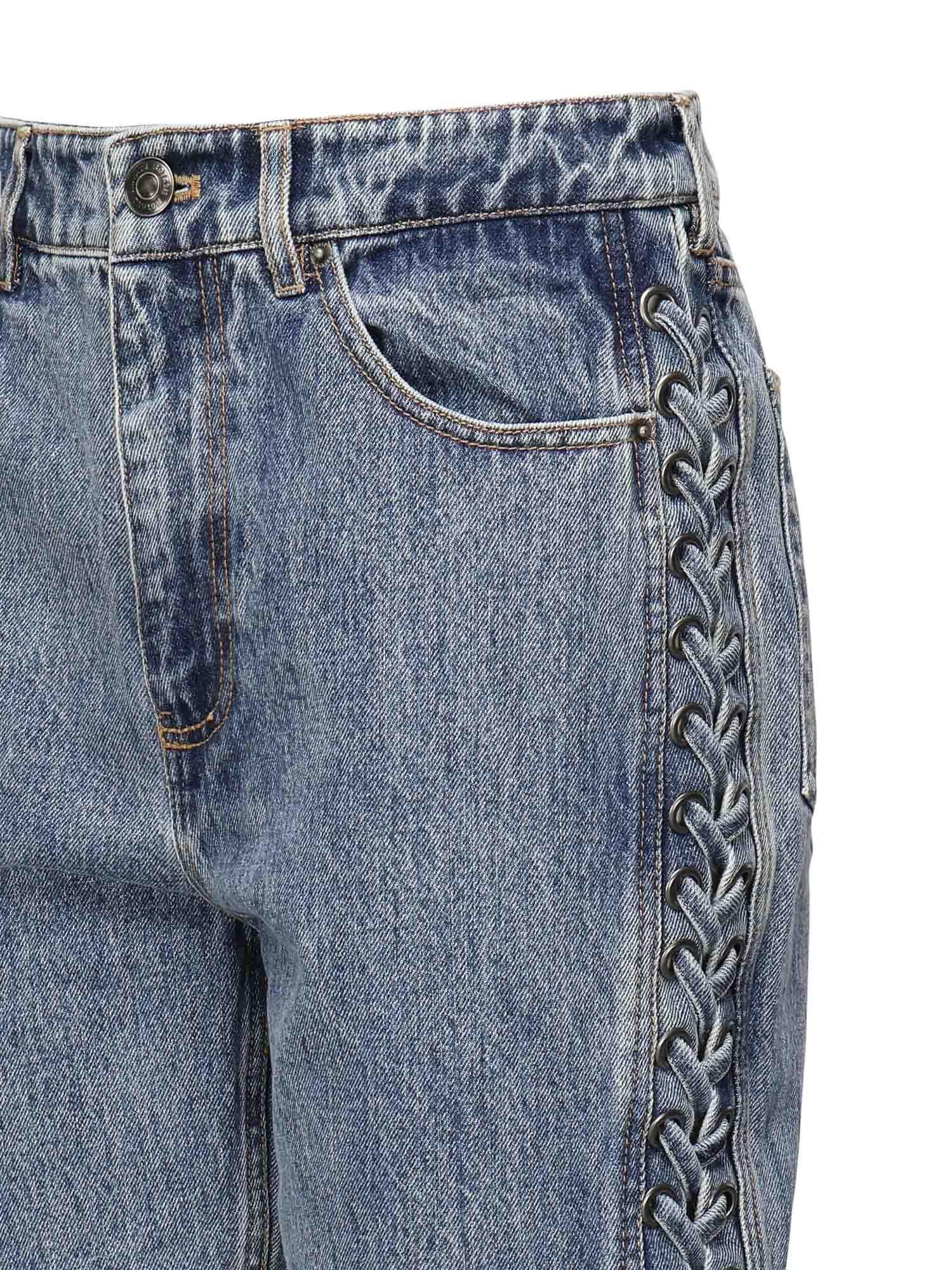Jeans a gamba dritta con lacci 114595 3054 ROTATE 