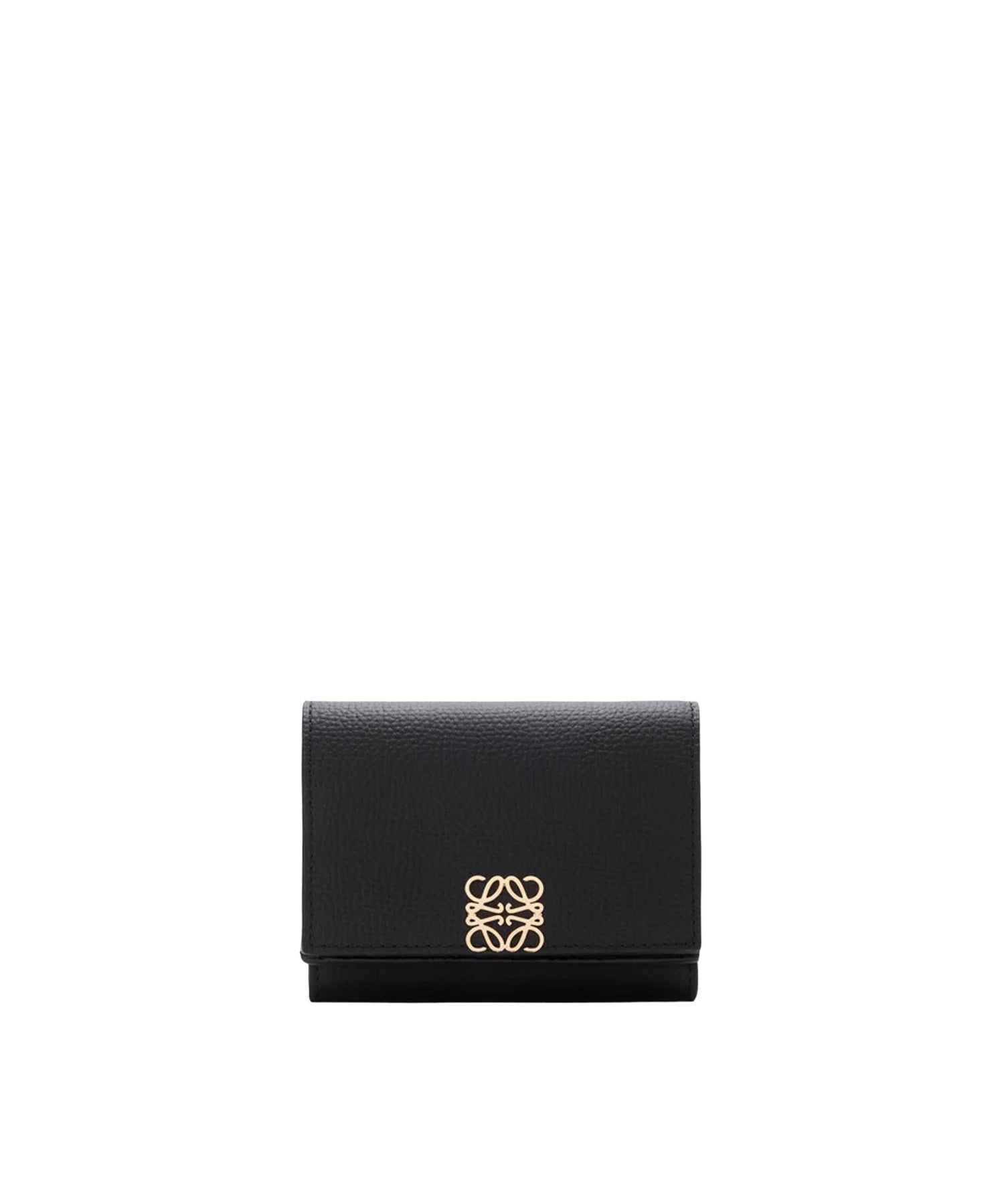 Portafoglio trifold Anagram in pelle di vitello C821TR2X16 1206 LOEWE 