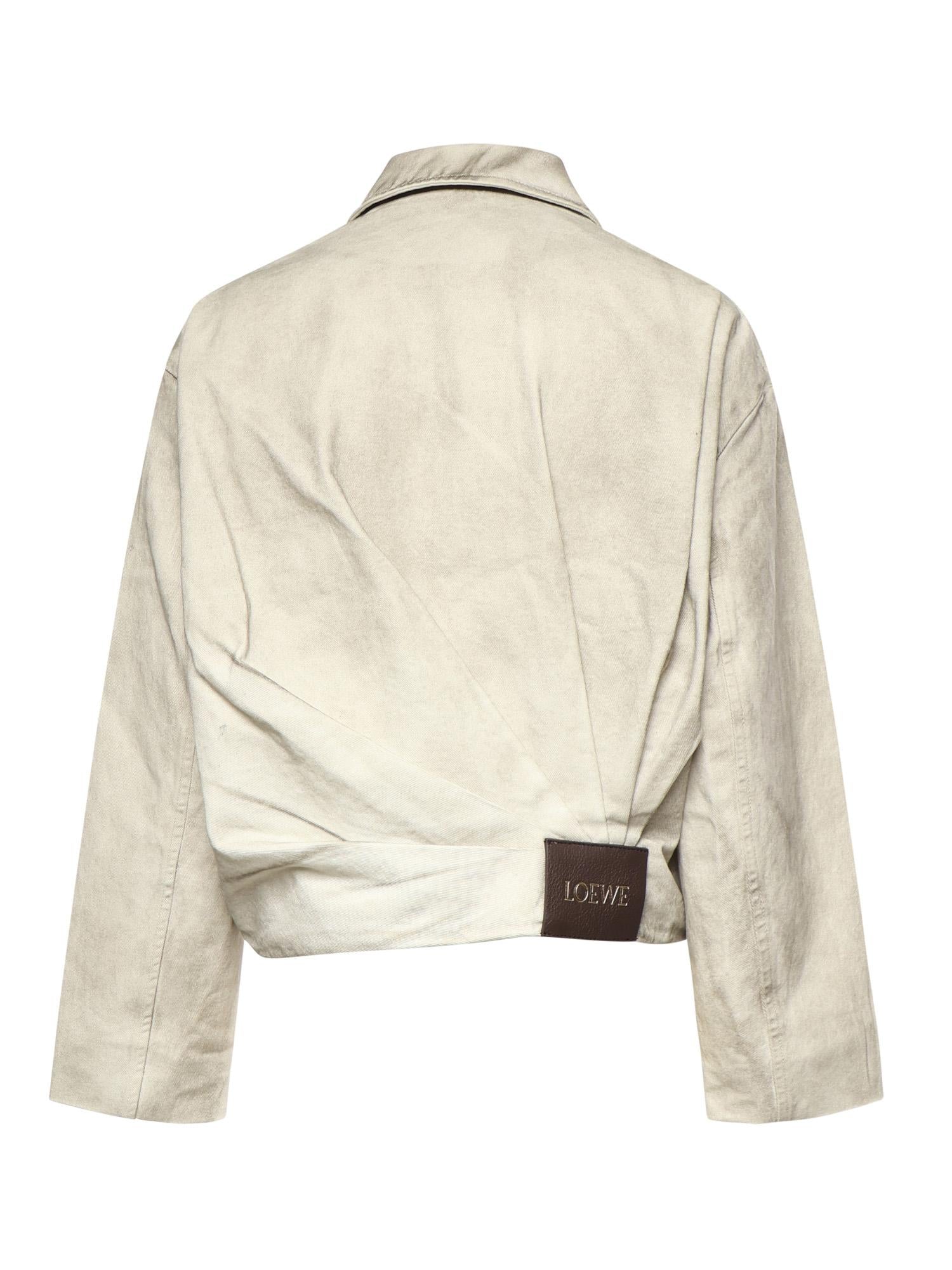 Giacca drappeggiata in cotone S359Y50XAE 1130 LOEWE 