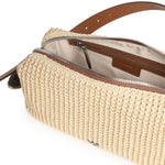 Borsa a spalla in rafia con logo 106661 A391HH2O PINKO 