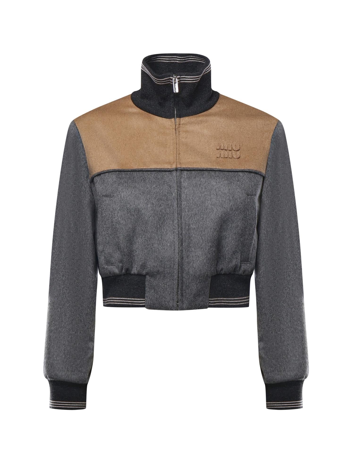 Blouson in velour con zip ML1413 18ZMF0LPX MIU MIU 