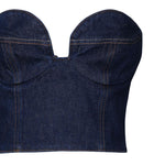 Top a cuore in denim 104722000 NAVY MAGDA BUTRYM 