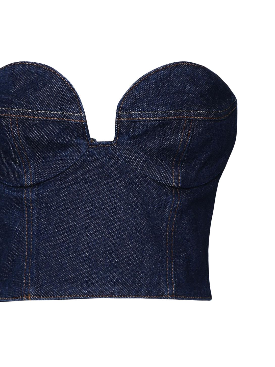 Top a cuore in denim 104722000 NAVY MAGDA BUTRYM 