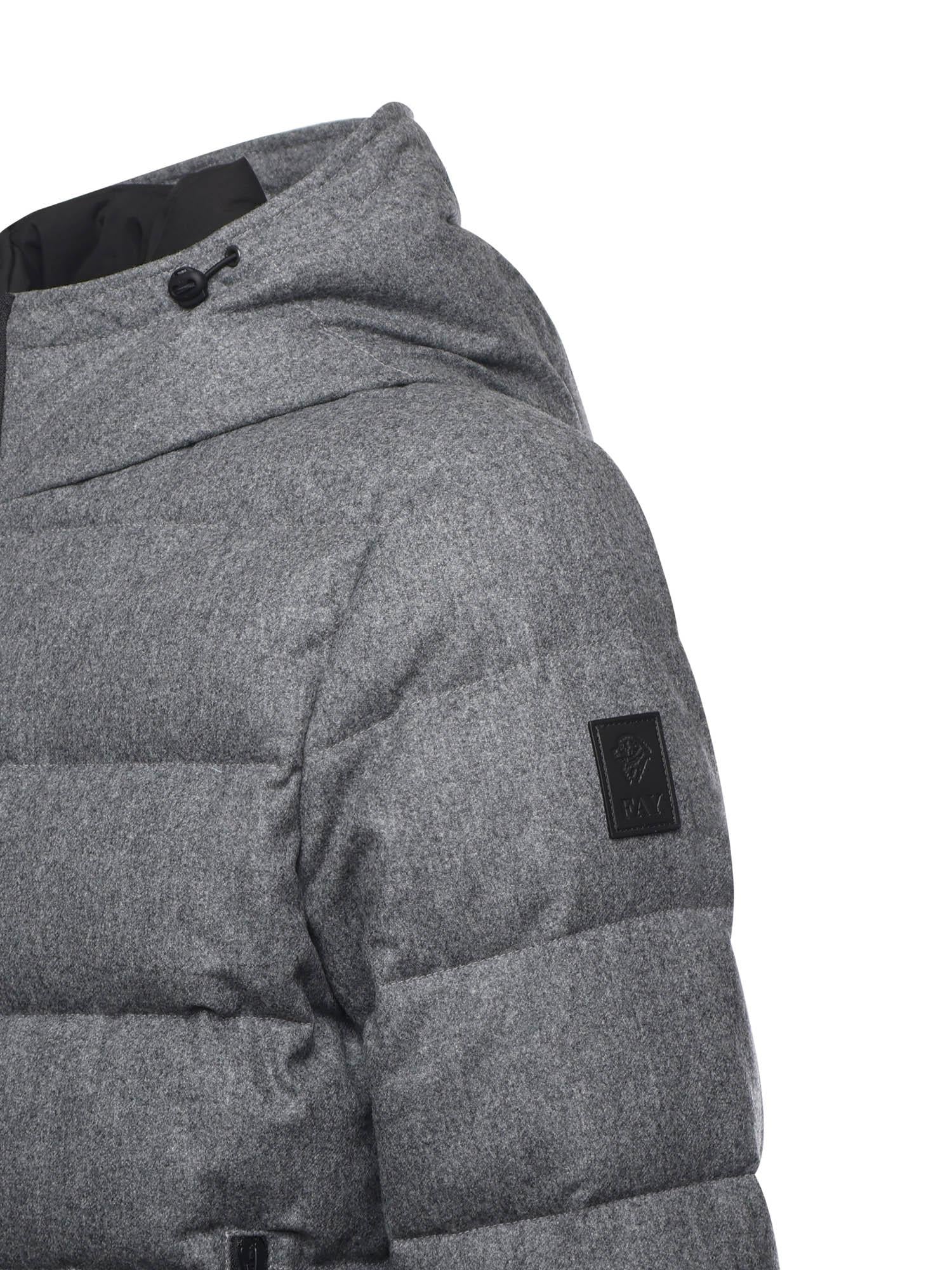 Piumino double front in flanella di lana cardata<BR/> NAM32510620WGZ B605 FAY 