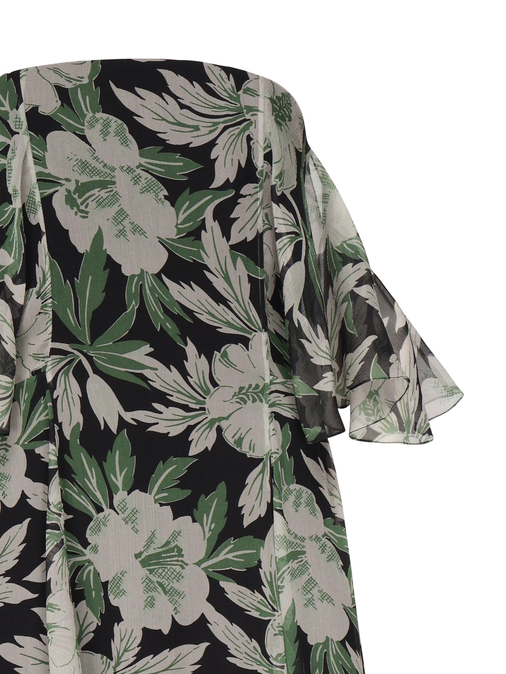 Abito in seta con stampa floreale S540Y09XS5 9990 LOEWE 