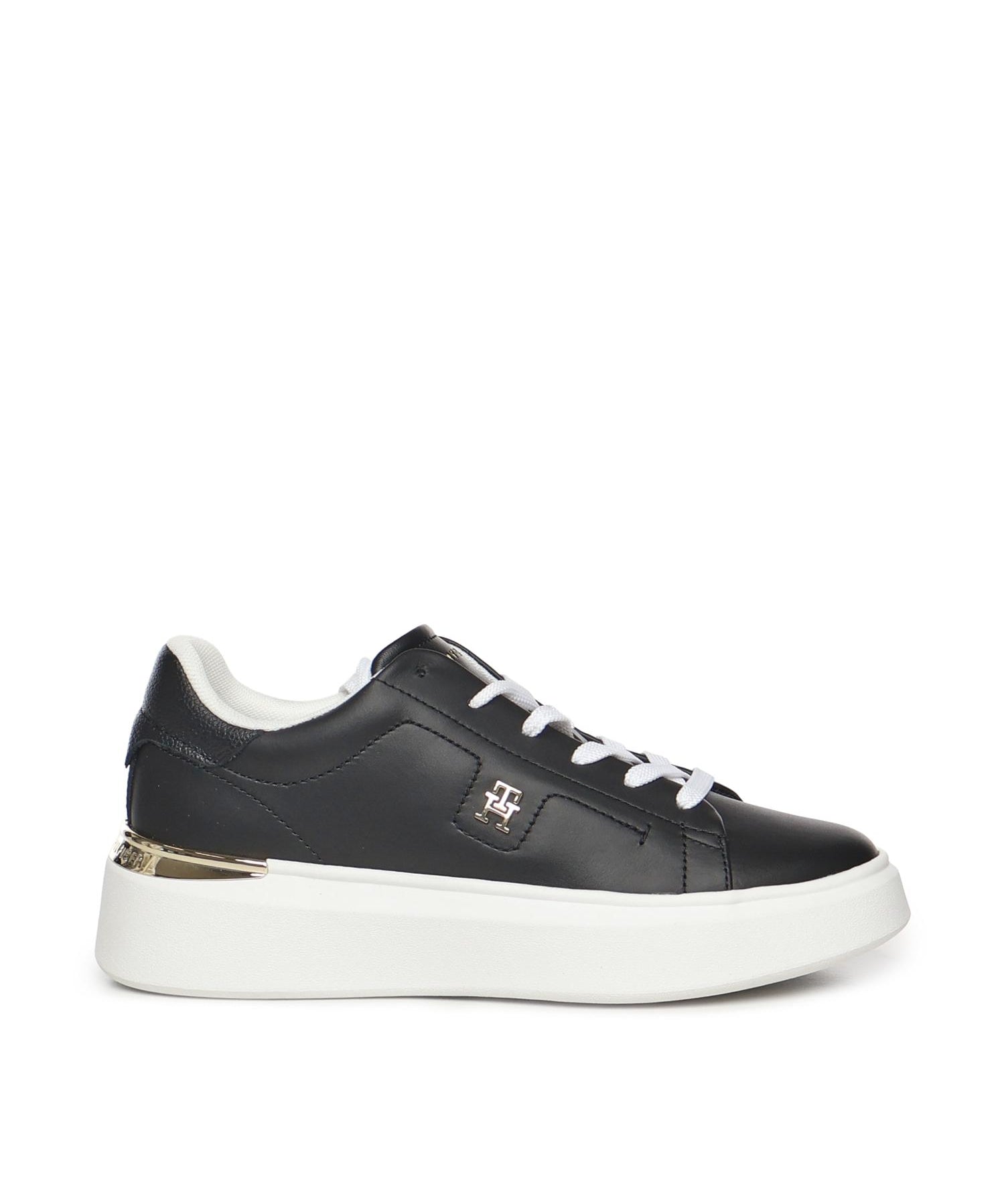 Sneakers in pelle con monogramma<BR/> FW0FW08631 BDS TOMMY HILFIGER 