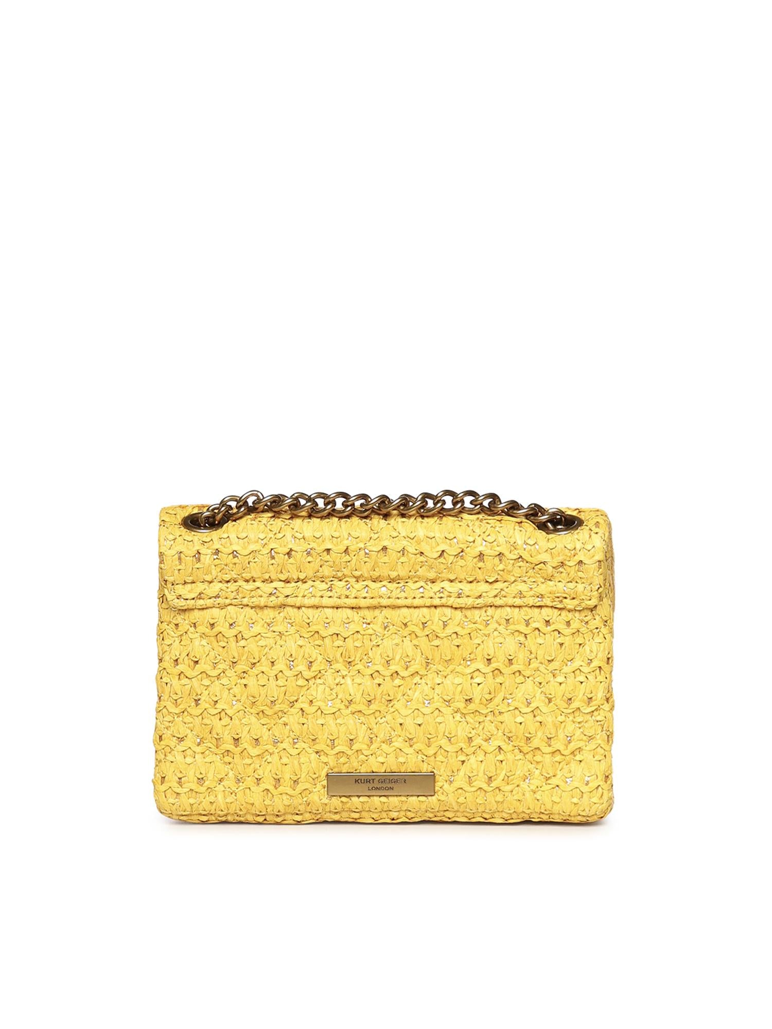 Mini bag Kensington in rafia 5576893999 YELLOW KURT GEIGER 