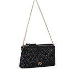 Borsa a spalla piccola Mini Double Bag full strass 105359 A2WFZ99Q PINKO 