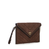 Bustina in pelle scamosciata con logo 104820 A2JHL74V PINKO 