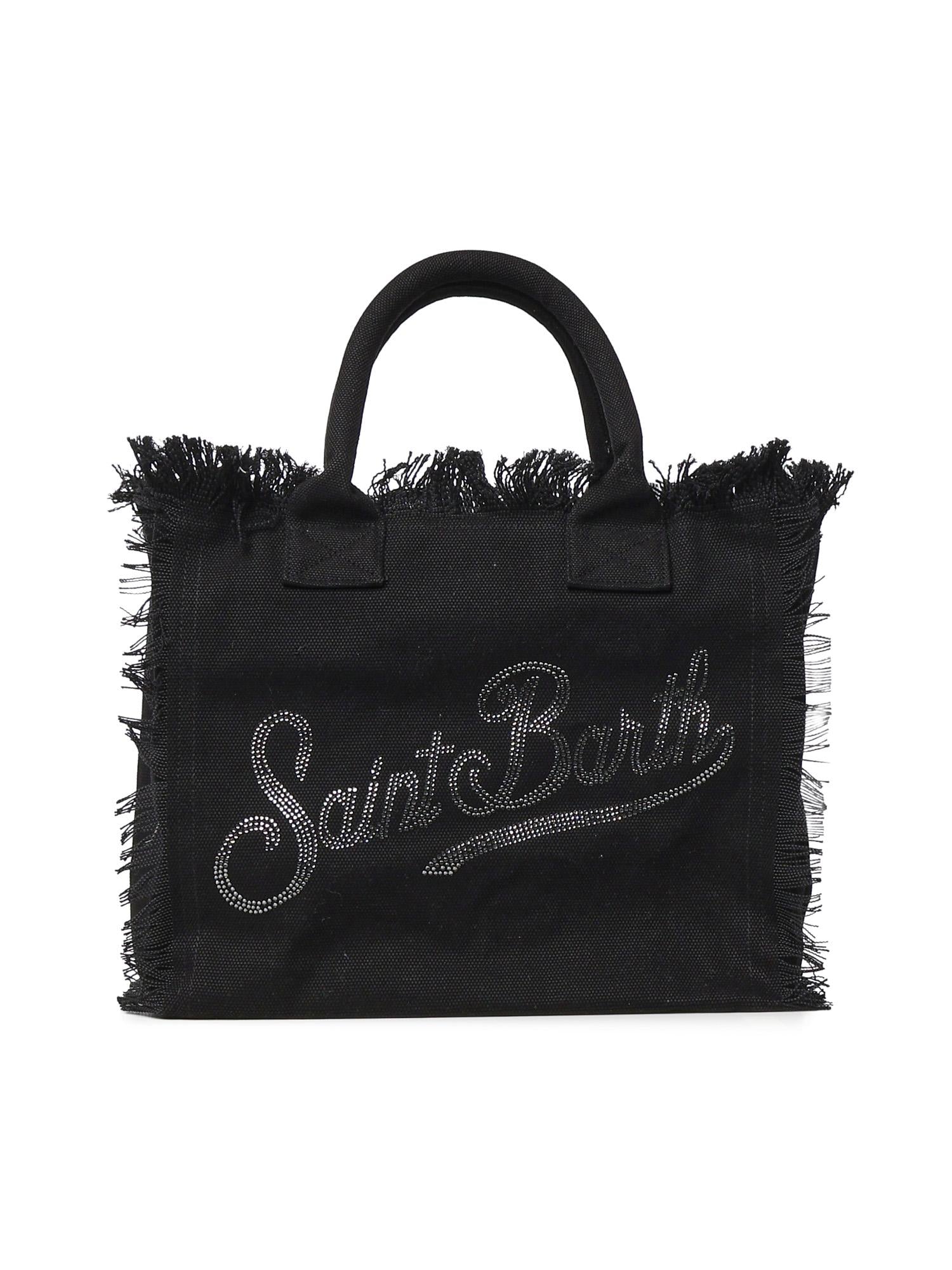 Borsa Vanity in canvas con logo in strass VANI001 02563L MC2 SAINT BARTH 