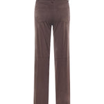 Pantalone dritto con effetto suede DP9861 BROWN OTTOD'AME 