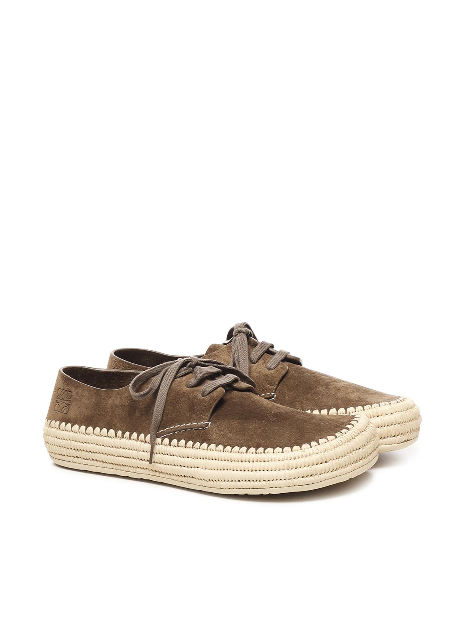 Stringate Rio in pelle scamosciata e rafia M526284X01 3170 LOEWE 