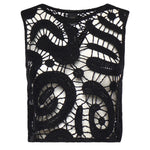 Top smanicato crochet geometrico 106438 A354Z99 PINKO 
