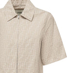 Giacca cropped in chambray FF jacquard FLF790 ASMFF1SAZ FENDI 