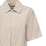 Giacca cropped in chambray FF jacquard FLF790 ASMFF1SAZ FENDI 