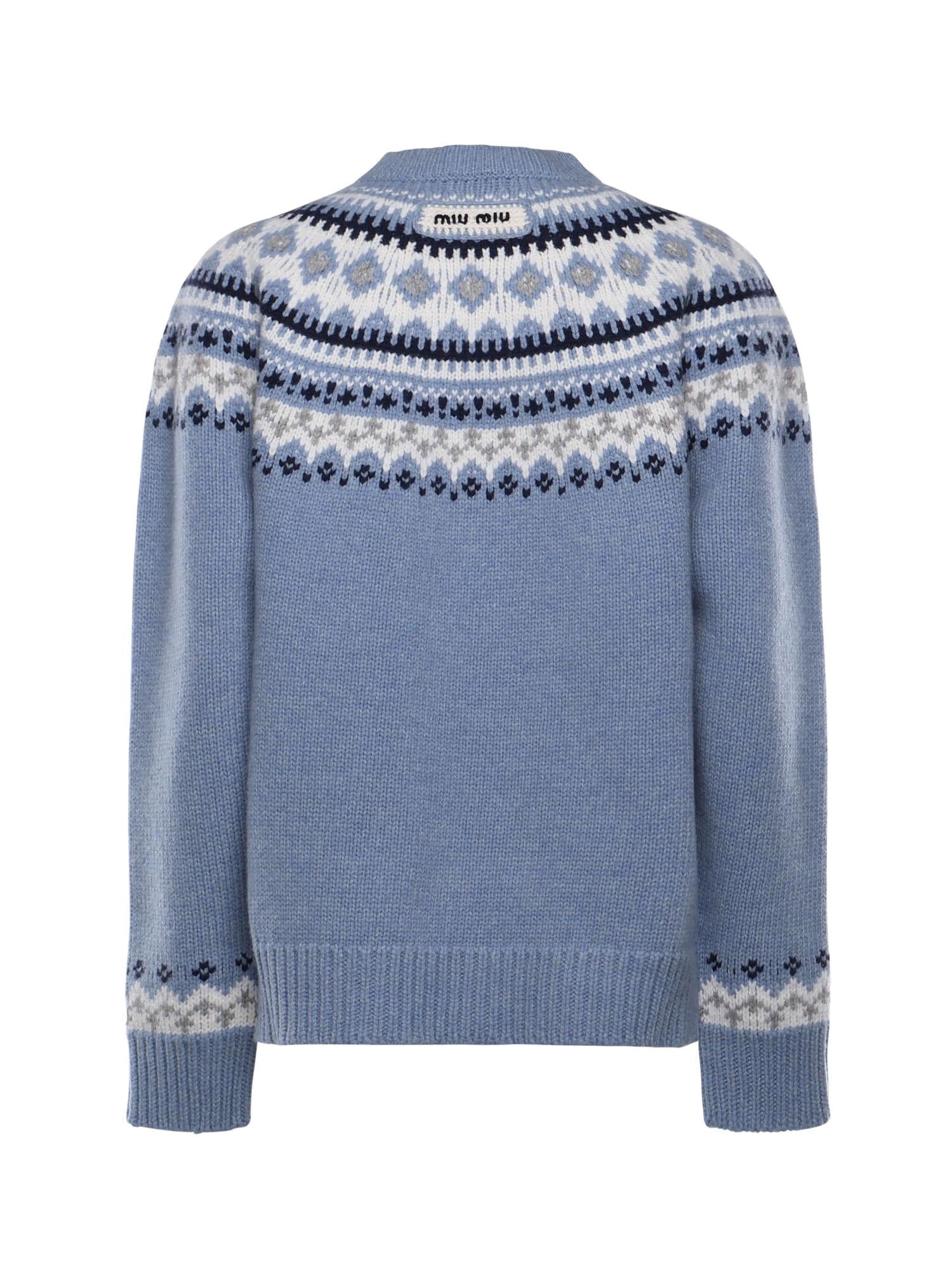 Maglione girocollo in lana MML02Y 18SIF0013 MIU MIU 