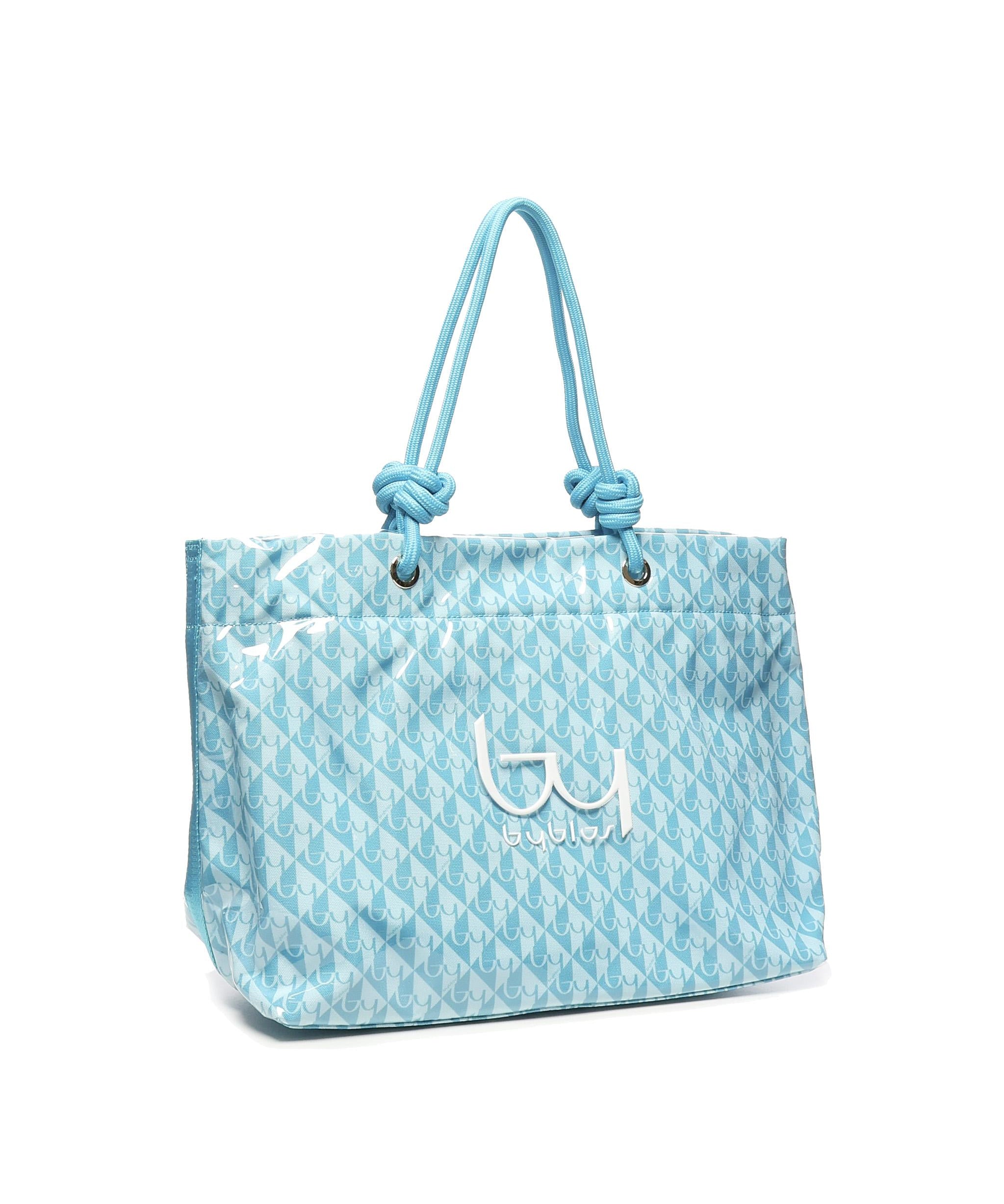 Shopper Aruba in PVC BYBS38A01A TURQUOISE BY BYBLOS 