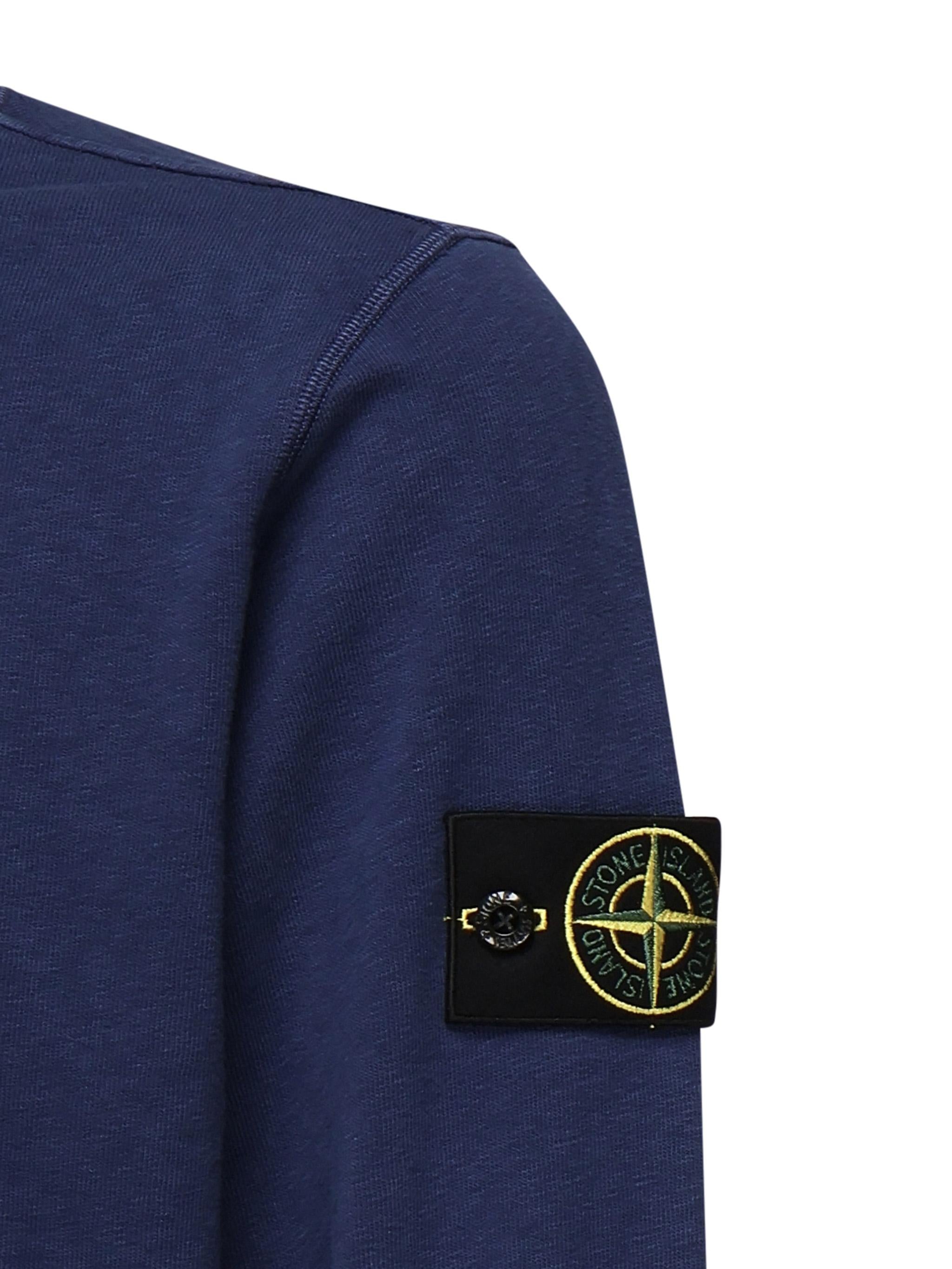 Felpa girocollo con effetto fiammato<BR/> K1S156100020 S0060V0128 STONE ISLAND 