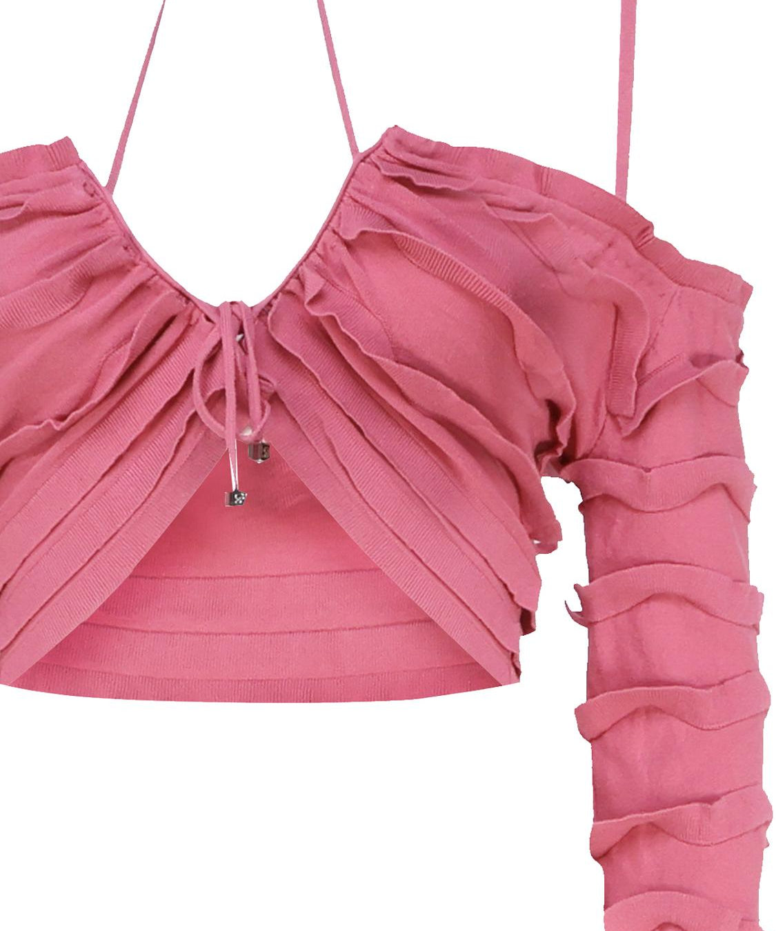 Top in maglia con ruches 2M446A -N0722 BLUMARINE 