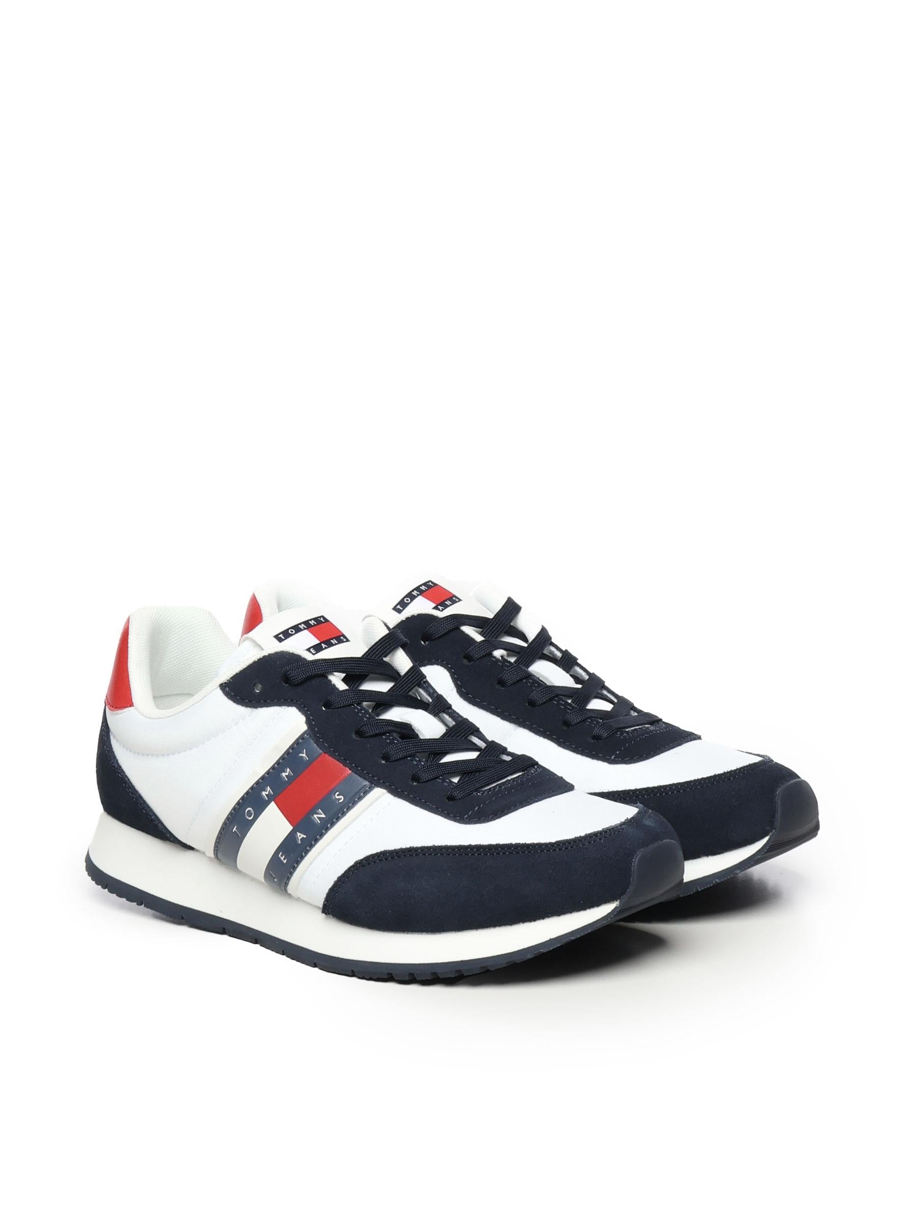 Sneakers running in camoscio con logo EM0EM01351 XLC TOMMY HILFIGER 