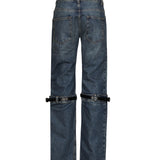 Jeans dritti con fibbia in pelle COPP32F2014 BLU COPERNI 