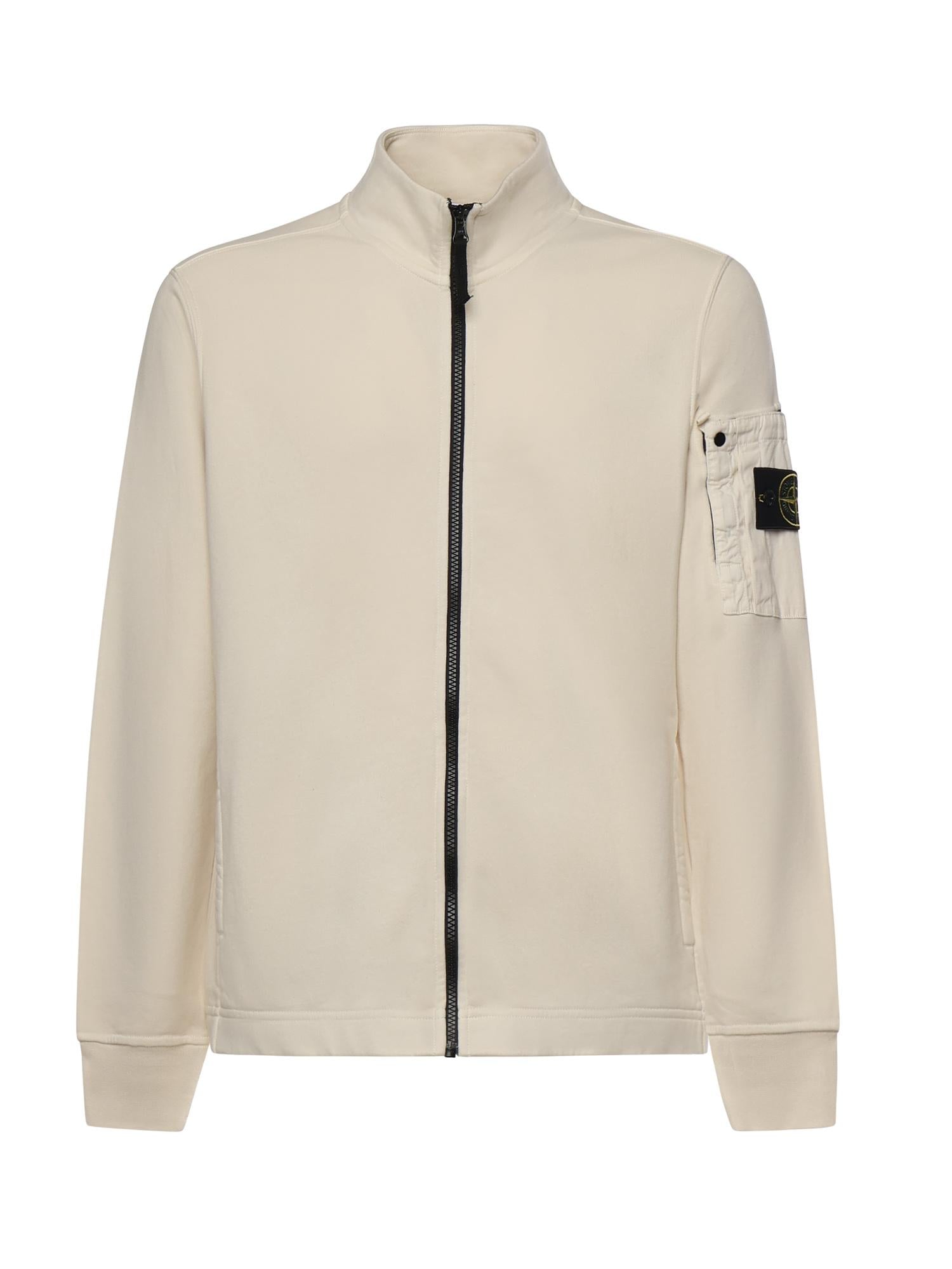 Track jacket in felpa di cotone L1S156100018 S0410V0093 STONE ISLAND 