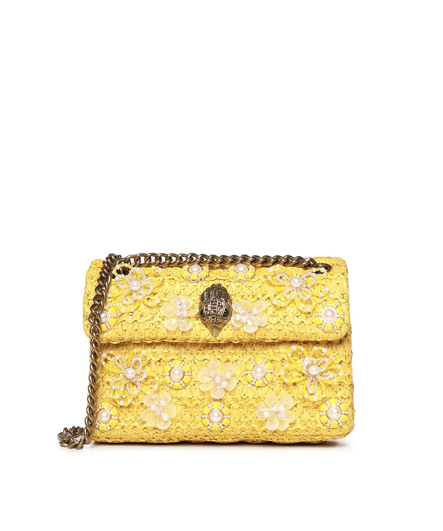 Mini bag Kensington in rafia 5576893999 YELLOW KURT GEIGER 