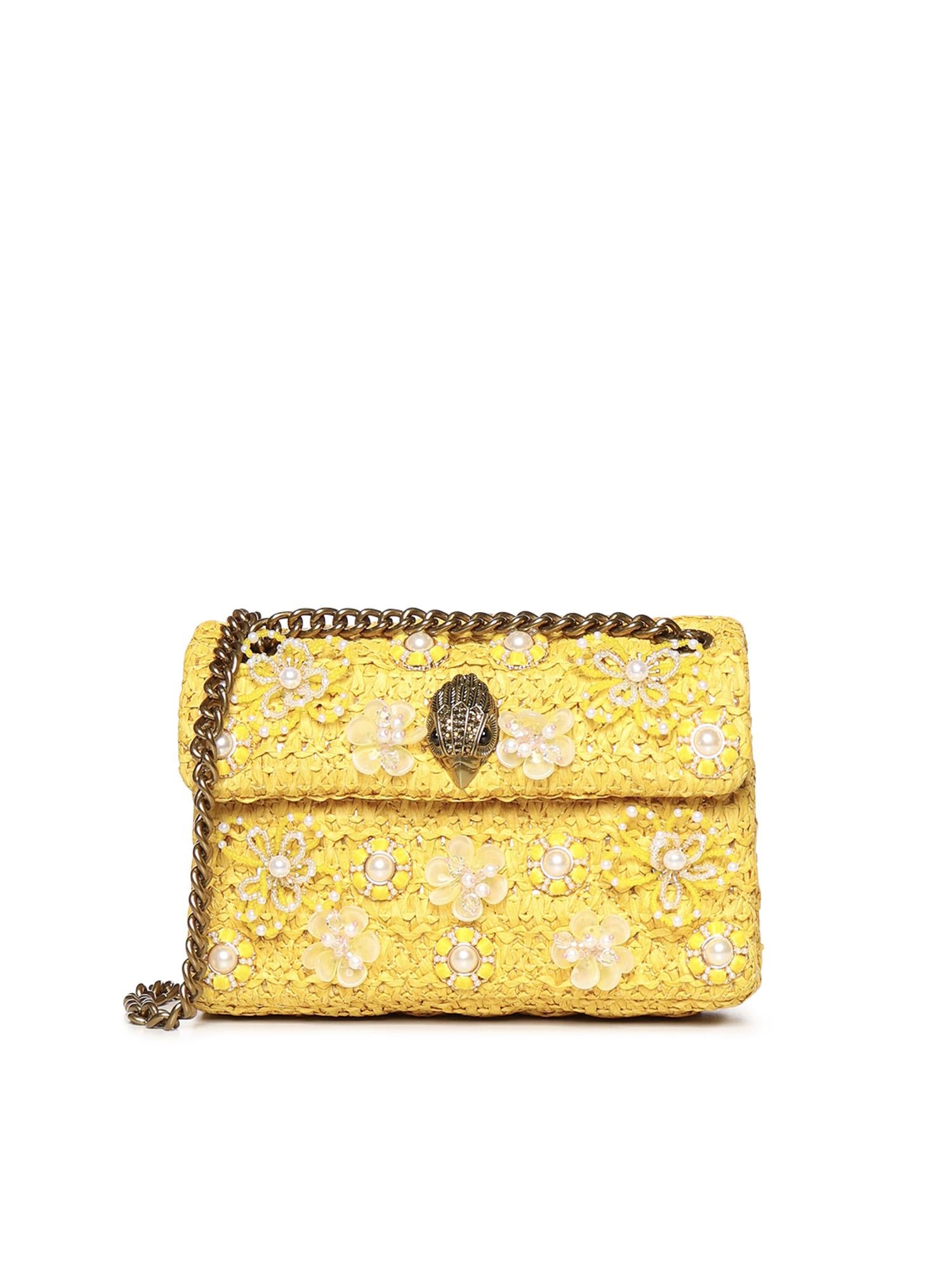 Mini bag Kensington in rafia 5576893999 YELLOW KURT GEIGER 