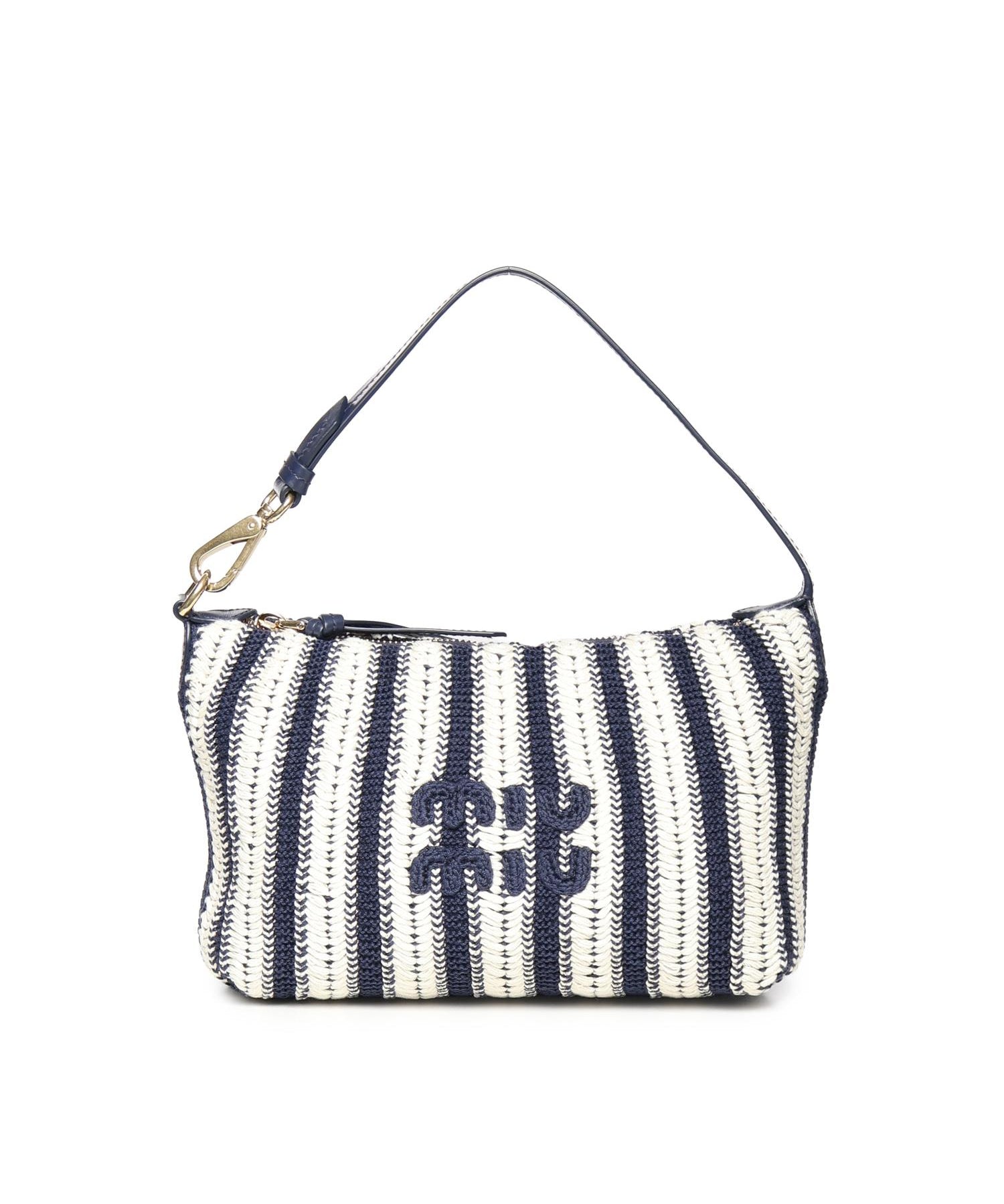 Pouch in crochet e pelle 5NE841 2IHDF017J MIU MIU 