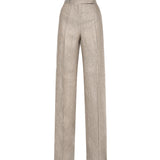 Pantalone in batavia di lino Chevron 2611131012600 002 MAX MARA 