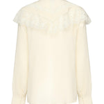 Blusa arricciata in seta e pizzo CHC25AHT56077 114 CHLOÉ 