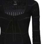 Polo maniche lunghe con riga metallizzata 104734 A2FCZ99 PINKO 