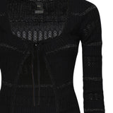 Polo maniche lunghe con riga metallizzata 104734 A2FCZ99 PINKO 