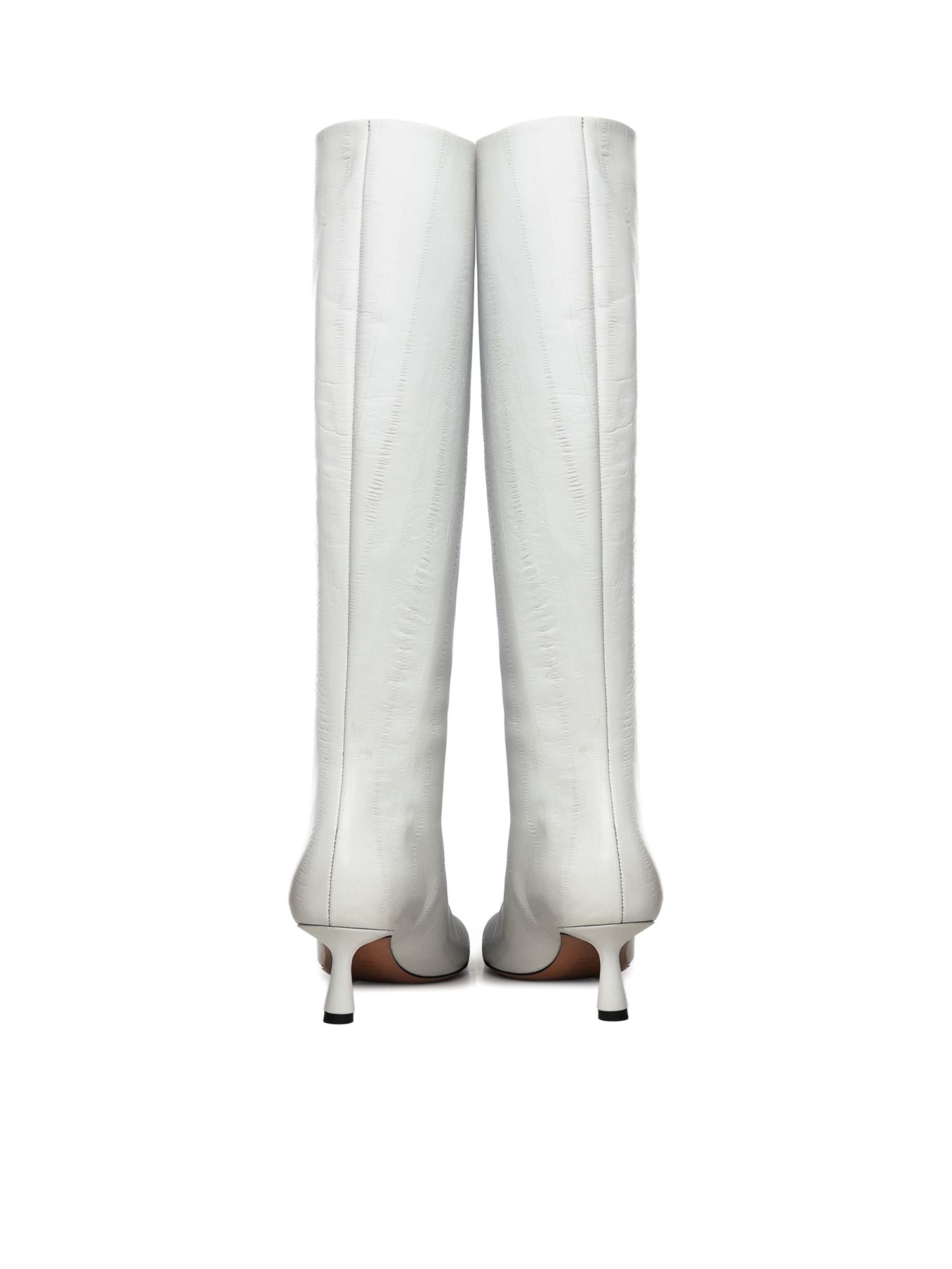 Stivali Jane in pelle<BR/> JANE 50 ANGUILLAGREY GIULIANO GALIANO 