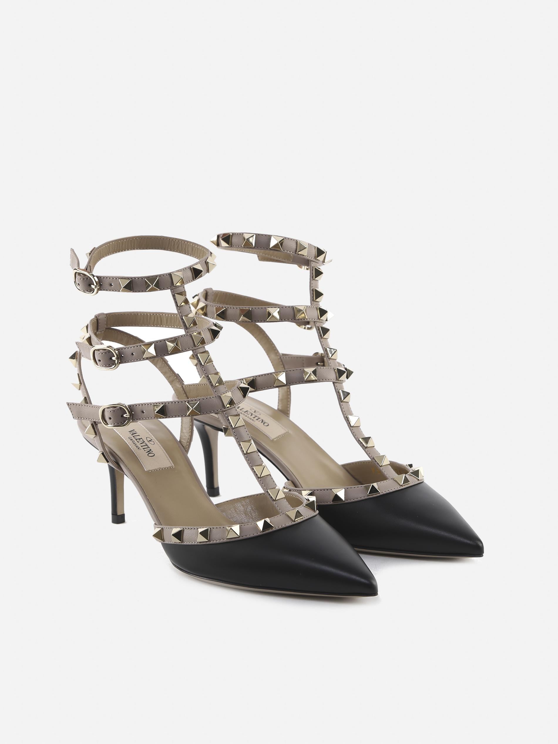 Slingback Rockstud in pelle liscia 6W2S0375 VODN91 VALENTINO GARAVANI 
