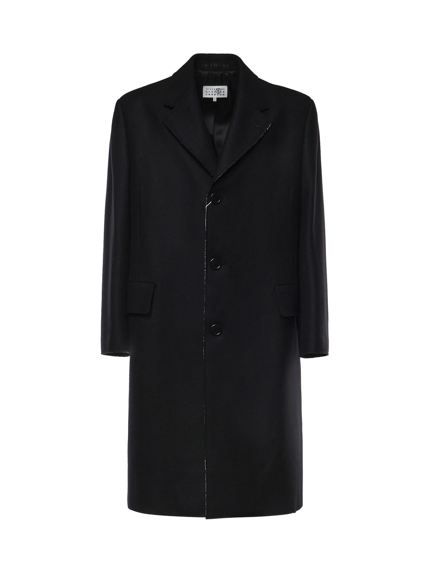 Cappotto monopetto in feltro di lana SH0AA0027 S52207900 MM6 Maison Margiela 
