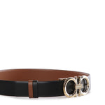 Cintura con Gancini martellato in pelle 230421 786305001 FERRAGAMO 