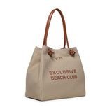 Borsa Exclusive con logo 73BS9QM01 EXCLUSIVENATURALE/CUOIO V° 73 