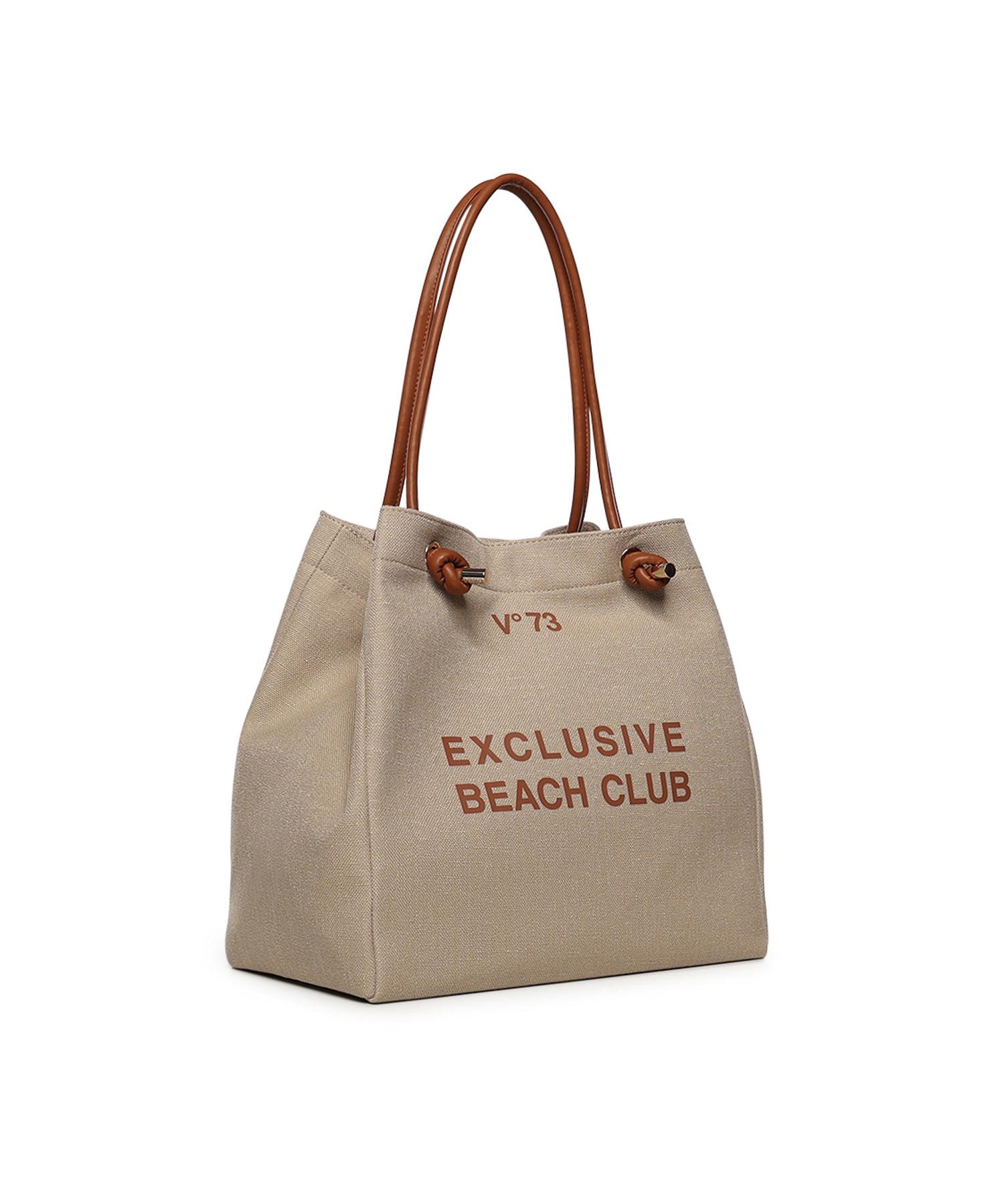 Borsa Exclusive con logo 73BS9QM01 EXCLUSIVENATURALE/CUOIO V° 73 