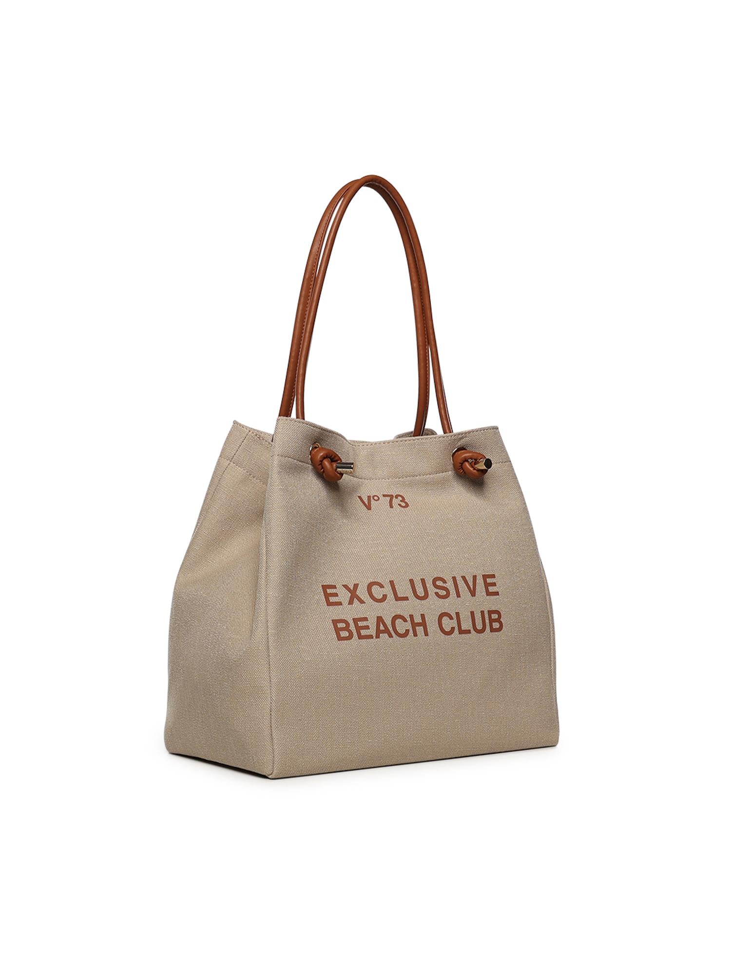 Borsa Exclusive con logo 73BS9QM01 EXCLUSIVENATURALE/CUOIO V° 73 