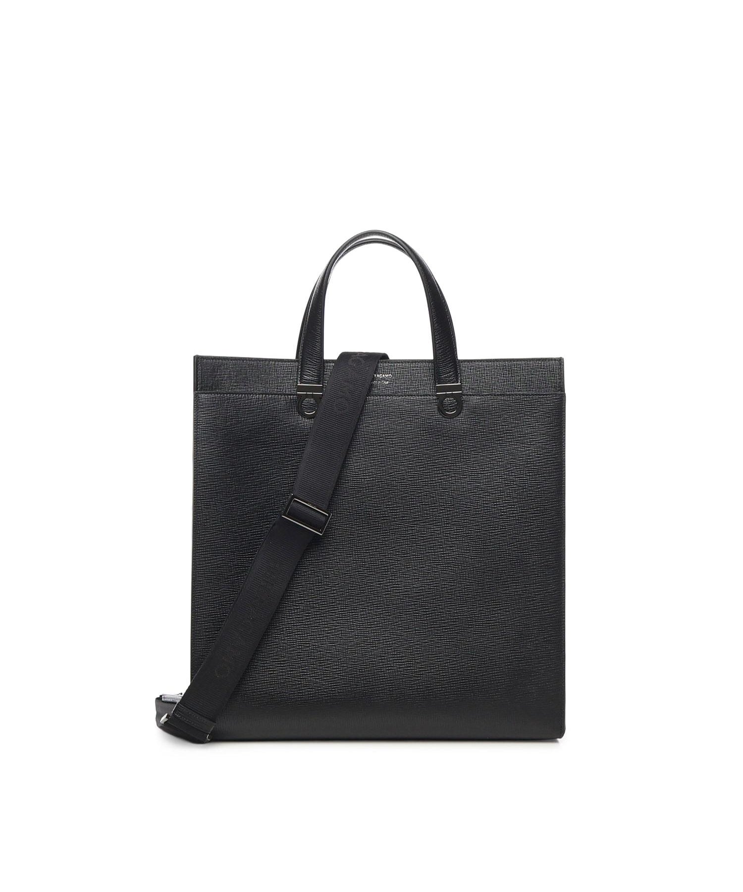 Borsa da lavoro in pelle con doppio manico 241811 786556001 FERRAGAMO 